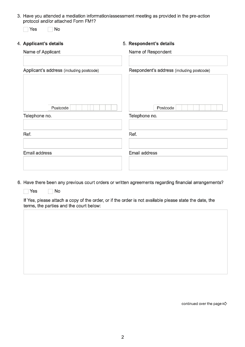 Form A2 Notice of [intention to proceed with] an application for a ...